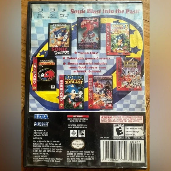 Sonic mega collection Nintendo GameCube
